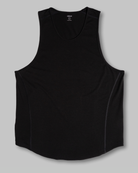 Black tank top on a gray background