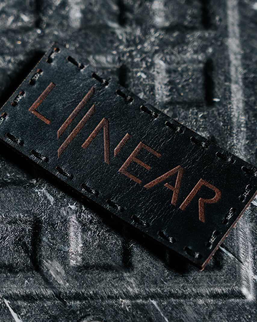 Close-up of LINEAR® night ops leather elite patch