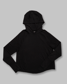 Black hoodie on a gray background