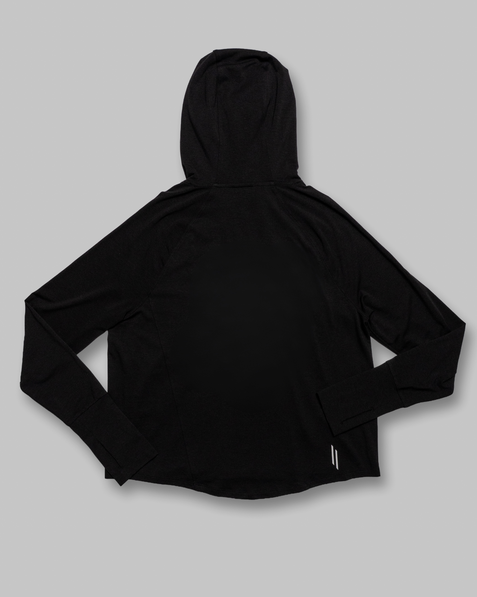 Black hoodie on a gray background