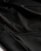 Close-up of black textured fabric with a zipper